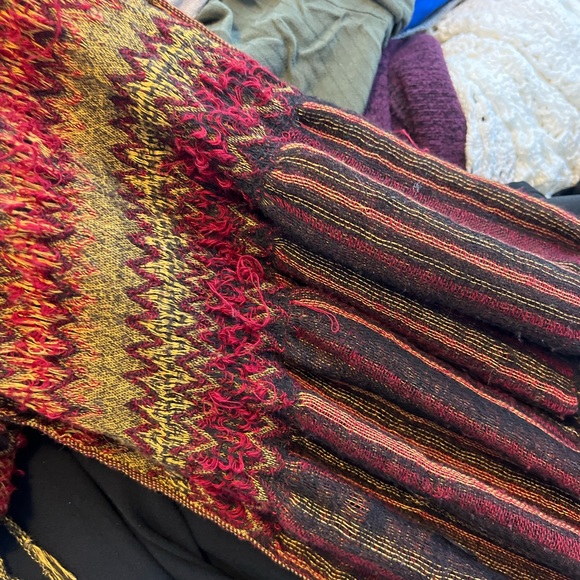 ❤️🧣BEAUTIFUL DESIGNER SCARF🧣❤️INFINITY LONG EUC GIFT TEXTURED COLORFUL EARTHY - Picture 13 of 15